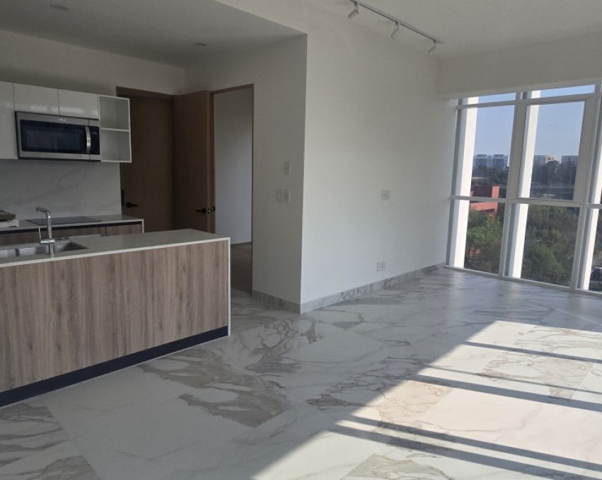 departamento con terraza en renta, 1 recámara, Lomas de Santa Fe
