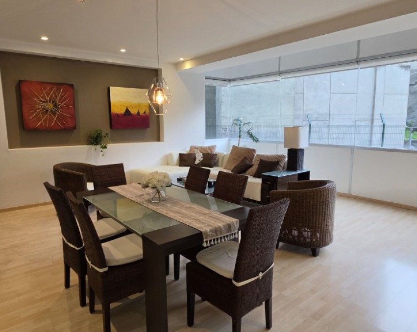 Departamento en renta, Santa Fe, amueblado, 2 recámaras