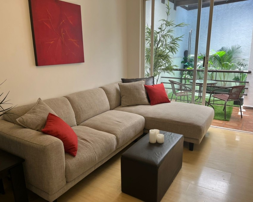 Departamento 75M2 amueblado en renta, 2 recámaras, Polanco